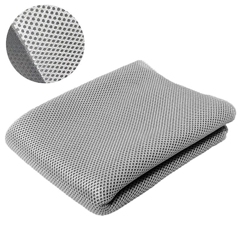 Grill Cloth Stereo Mesh Fabric for Repair Gray 55 x 20 in 140 x 50 cm