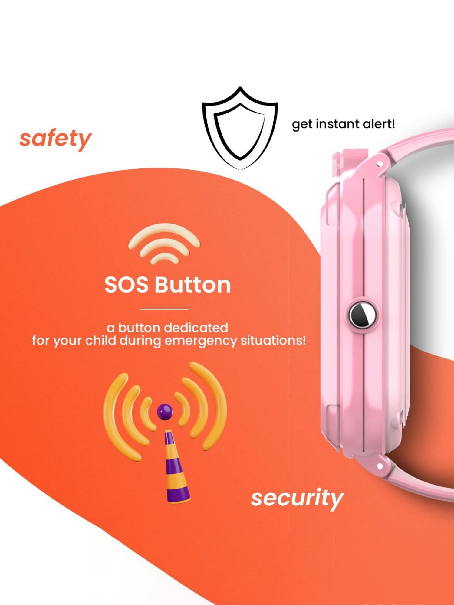 Turet Smartwatch for Kids with Camera, Phone Book, SMS, 2-Way Video Calling, 4G Sim, No GPS (Pink)