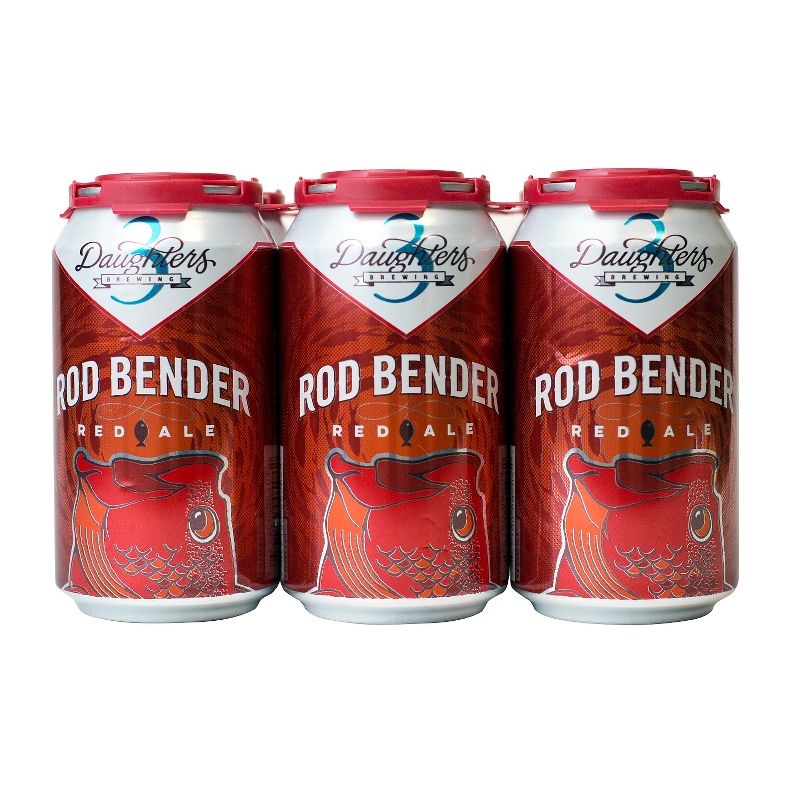 3 Daughters Rod Bender Red Ale Beer - 6pk /12oz Cans