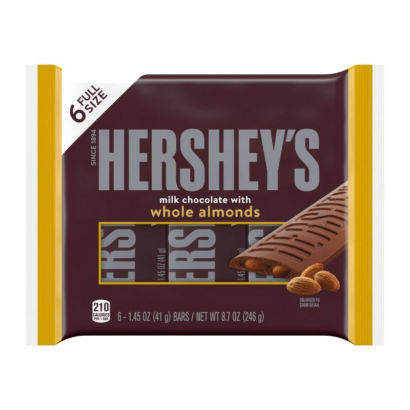 Hershey's Milk Chocolate with Almonds Bars - 6ct