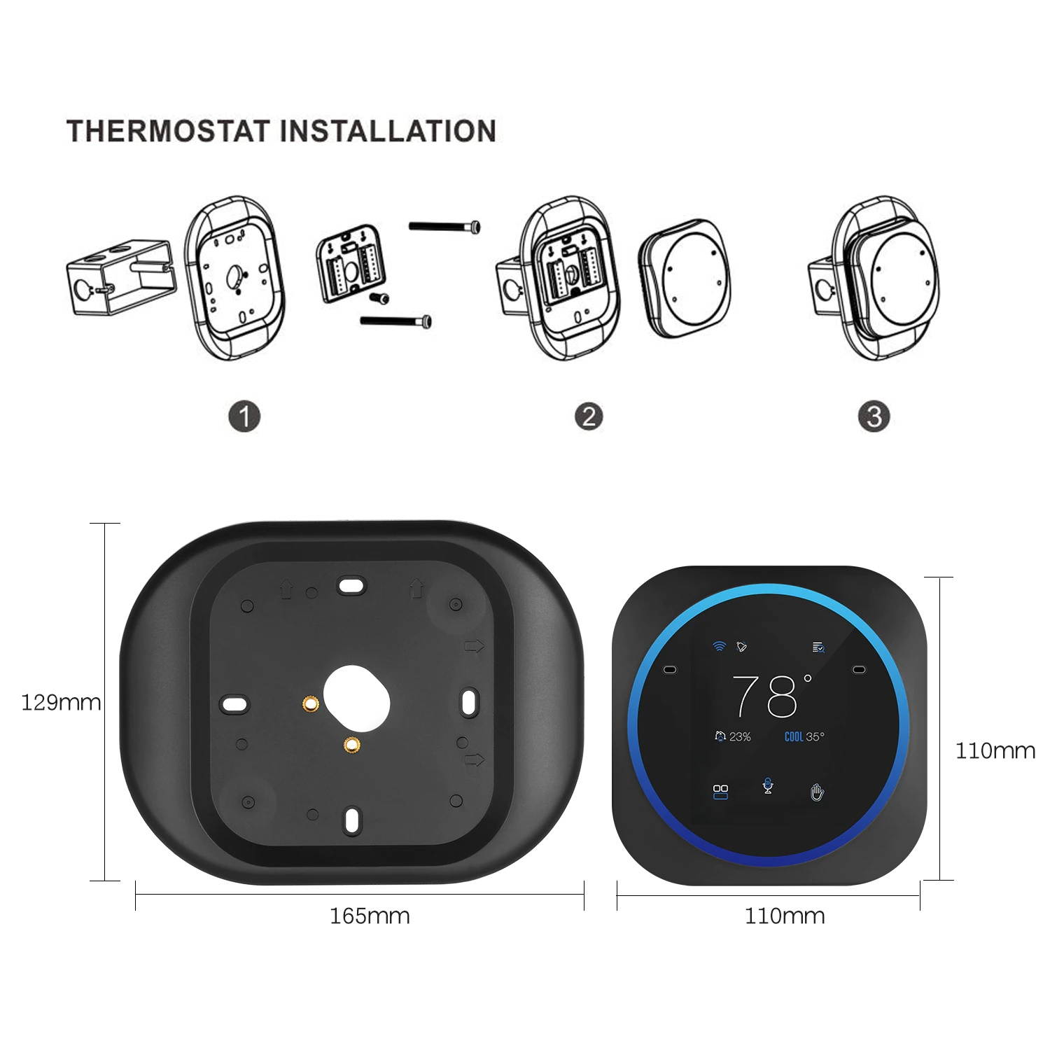 T18UTW-7-WIFI Smart Thermostat Compatible with Built-In Alexa Tuya APP Control Programmable Universal Temperature Controller