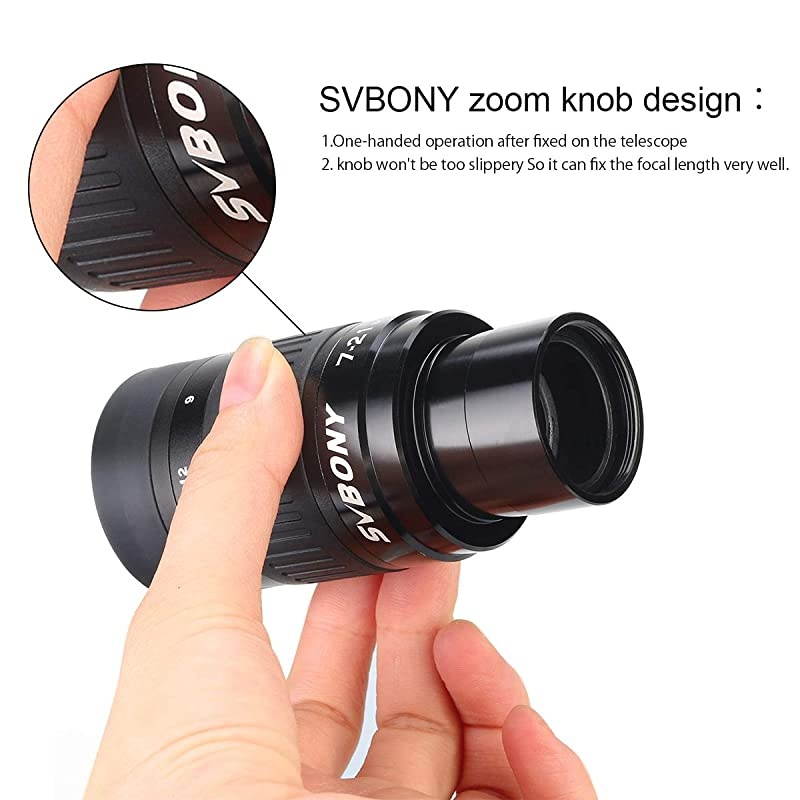 SV135 Telescope Eyepiece Zoom 7 to 21mm 1.25 Inch Fully multi Coated 6 Element 4 Group for Astronomic Telescopes