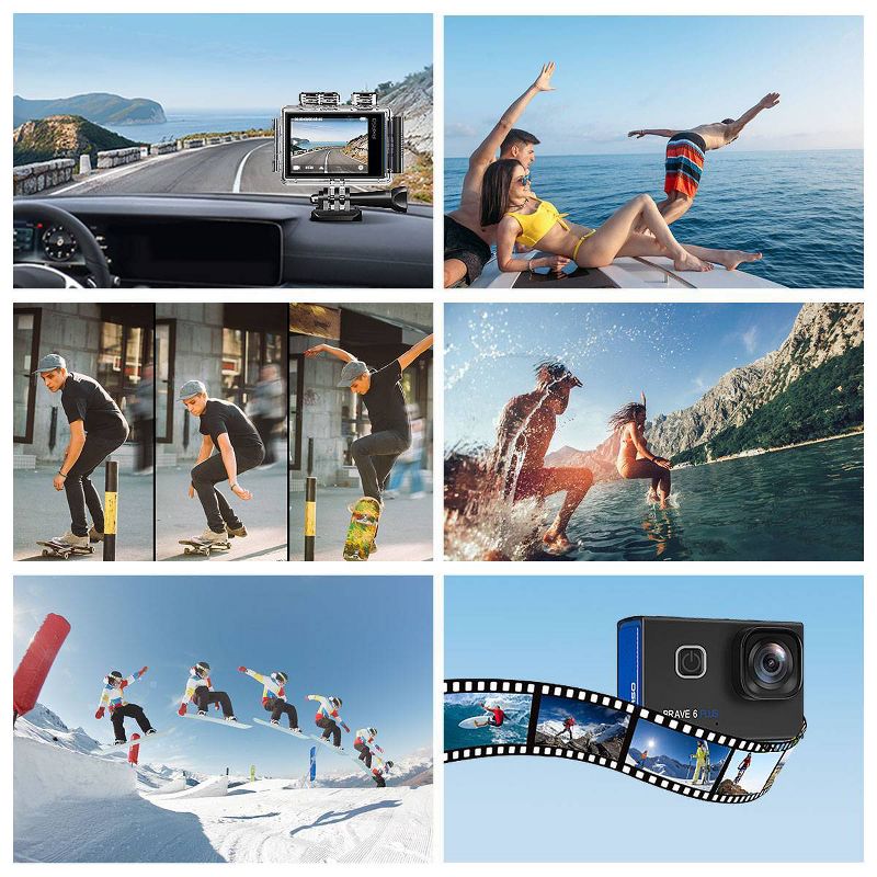 Compact Size 720P HD Digital Camera Camcorder 5MP CMOS Sensor 2.0" LCD Screen 3 Meters Waterproof with Built-in Microphone for Kids Children Students Boys Girls Summmer Gift