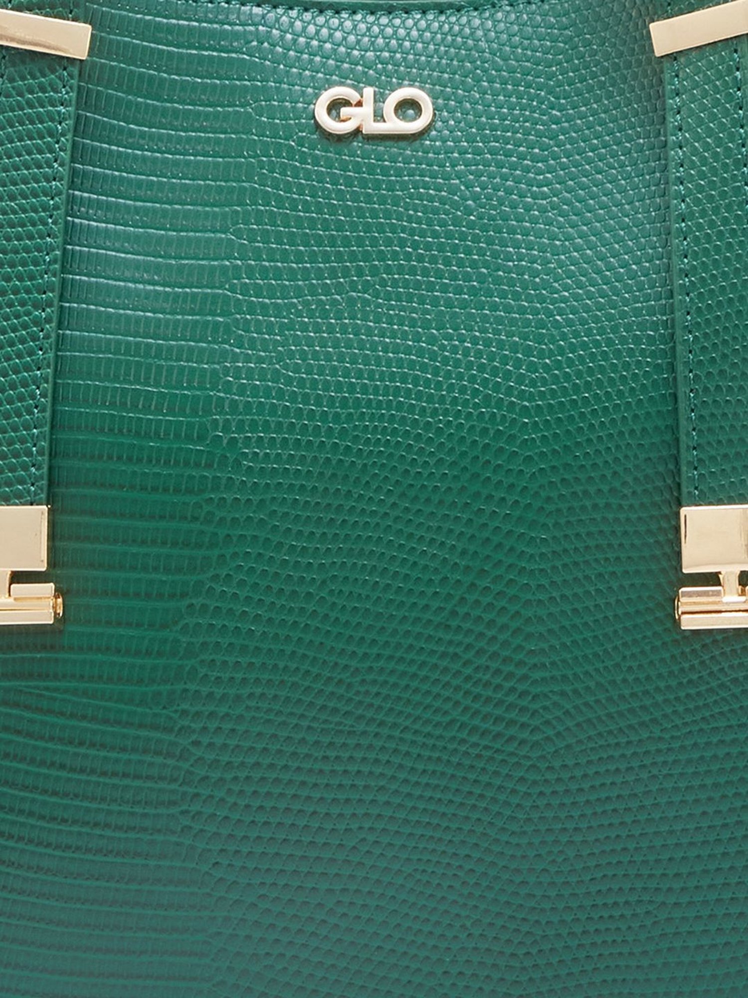 Globus Forest Green Textured Medium Handbag