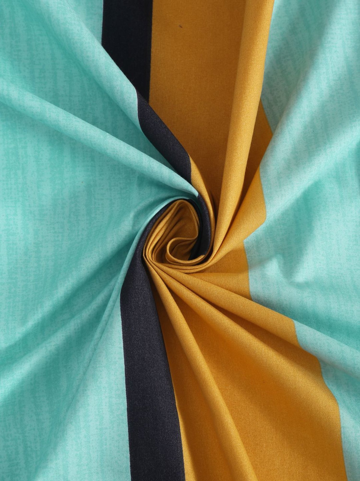 Klotthe Stripes Multicolor 210 TC Cotton Blend King Size Bed Sheet with 2 Pillow Covers