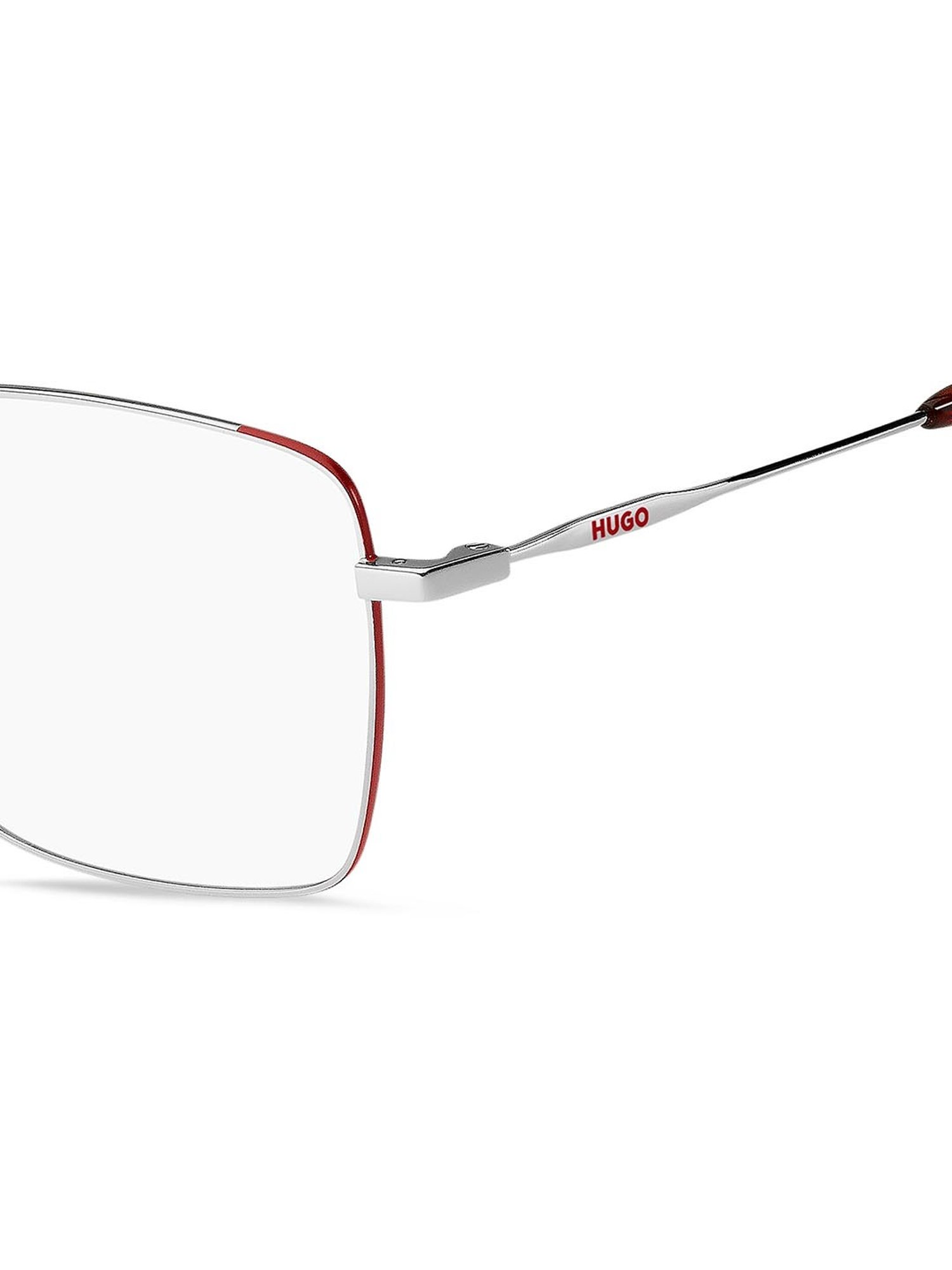 HUGO Silver Rectangular Eye Frames for Women