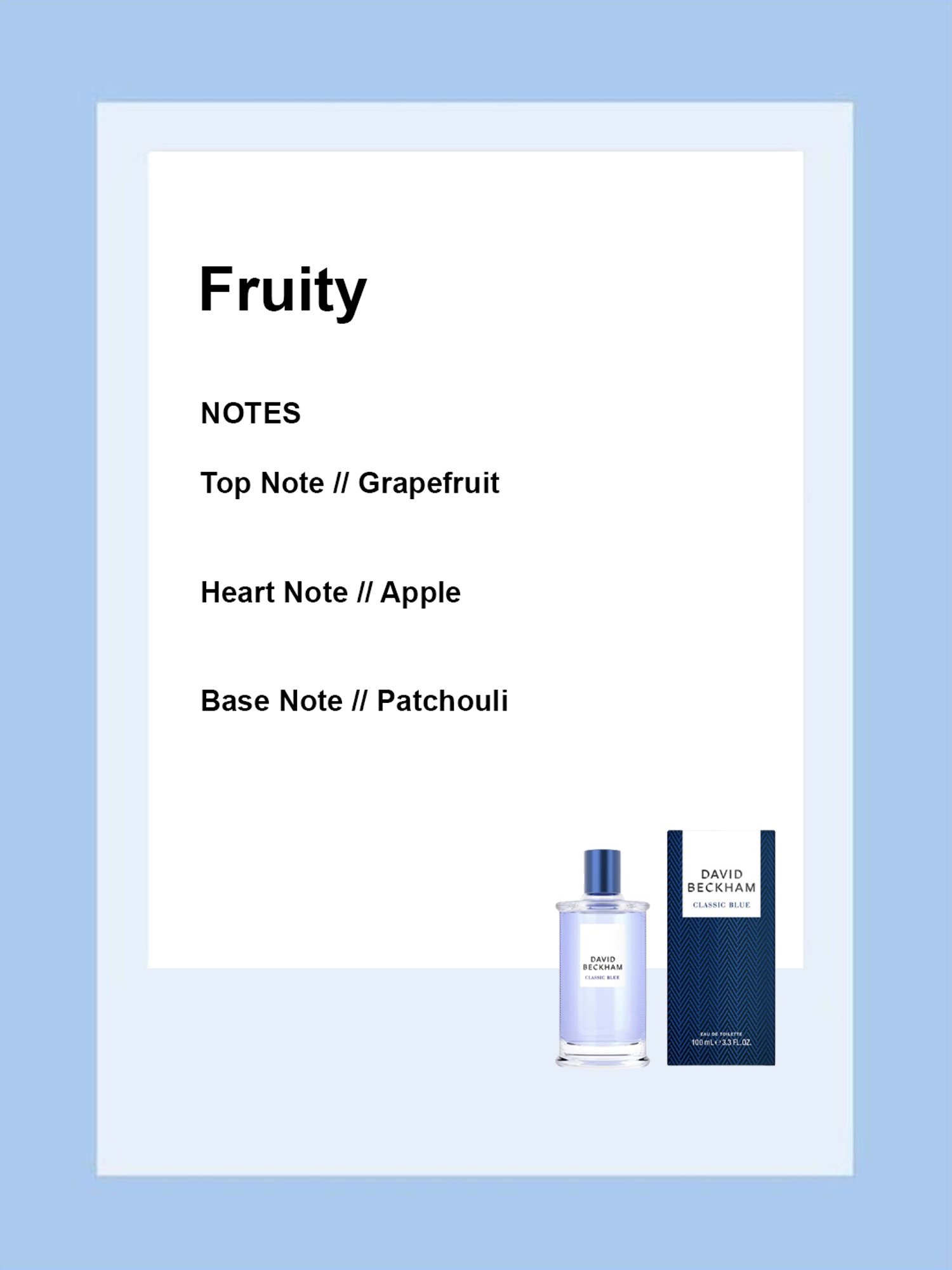 David Beckham Classic Blue Eau de Toilette for Men - 100 ml