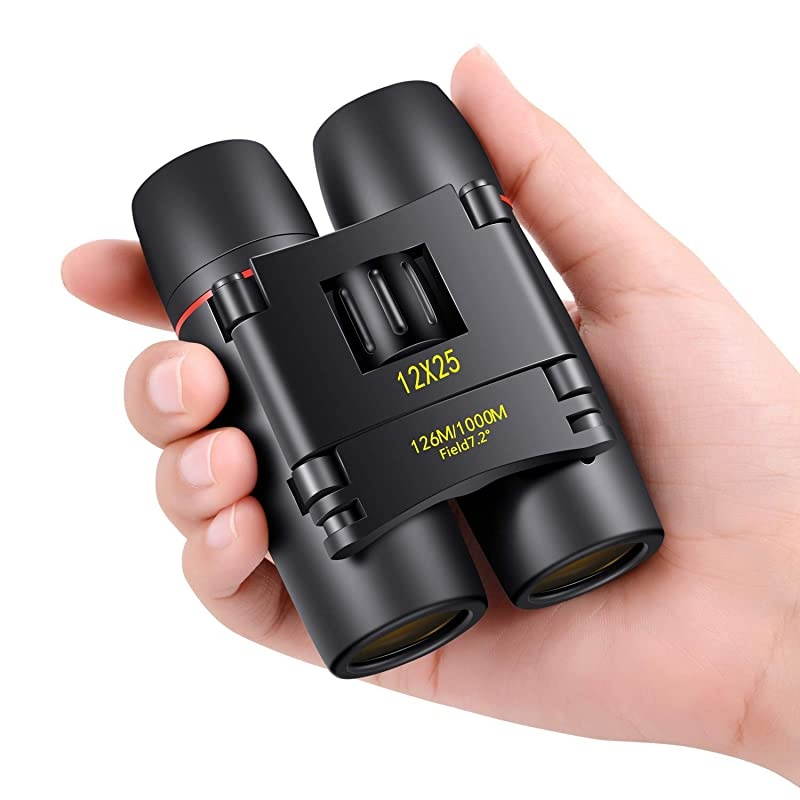 12X25 Small Pocket Binoculars Compact AdultsMini Kids Binoculars Boys for Bird WatchingConcert Theater Opera