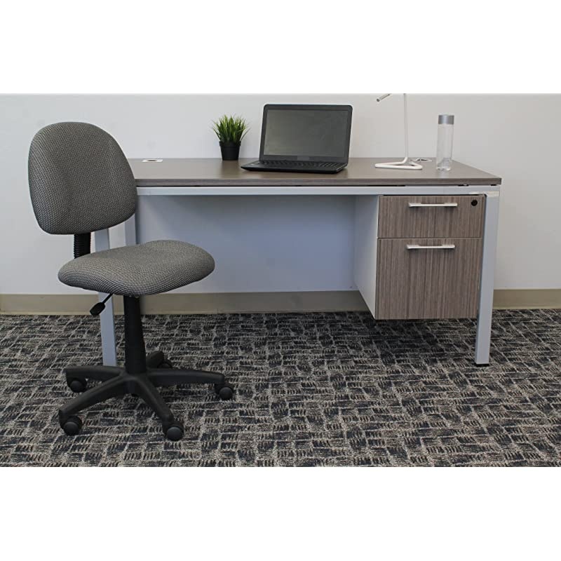 Perfect Posture Delux Fabric Task Chair without Arms in Grey