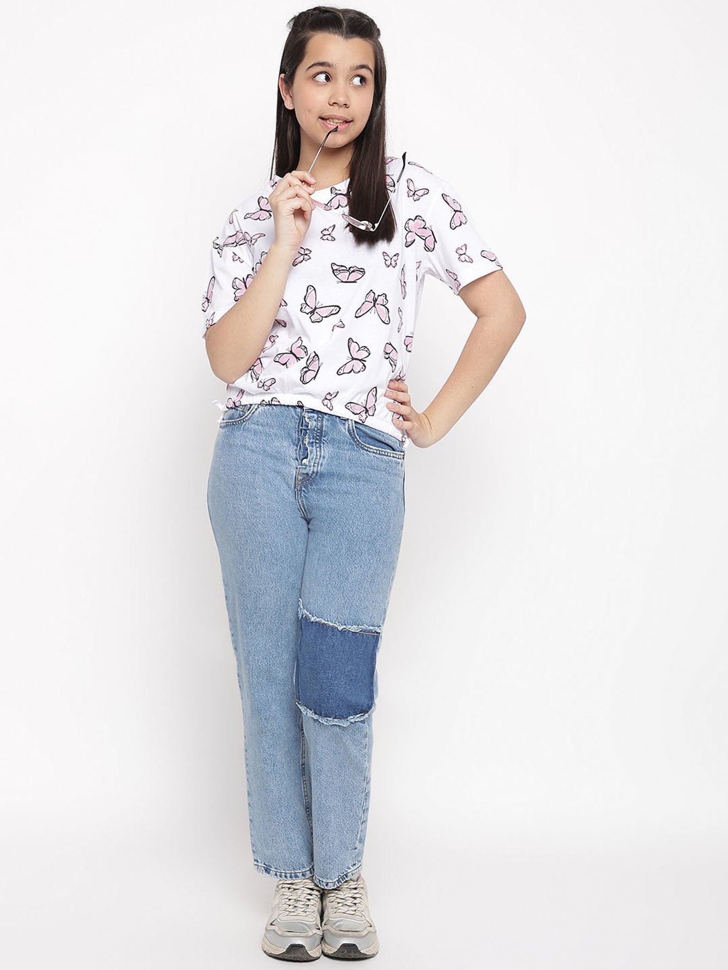 Lil Tomatoes Kids White Printed Top