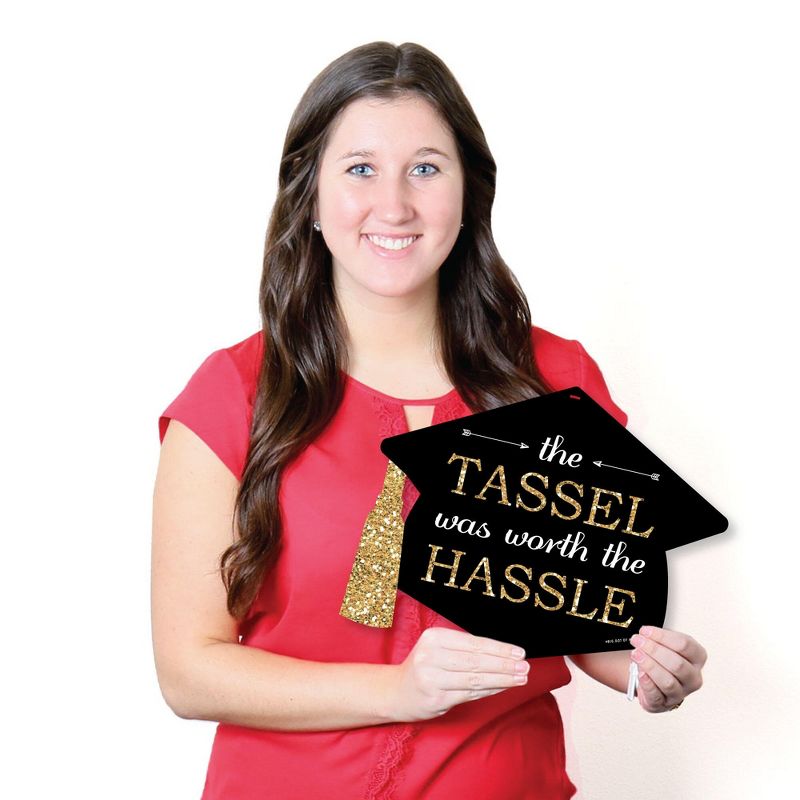 Big Dot of Happiness Gold Glitter 2021 Party Straws - No-Mess Real Gold Glitter Cut-Out Numbers & Decorative Graduation Paper Straws - Set of 24