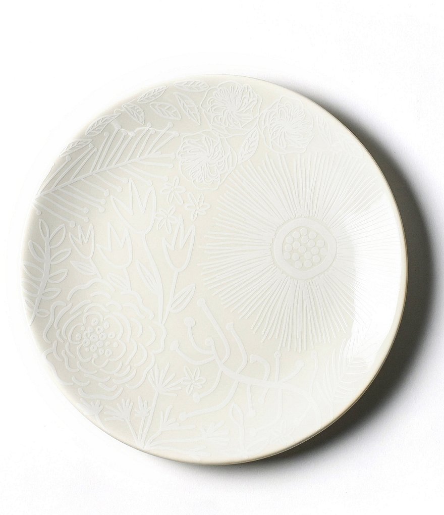 Coton Colors White Floral Salad Plate Set of 4