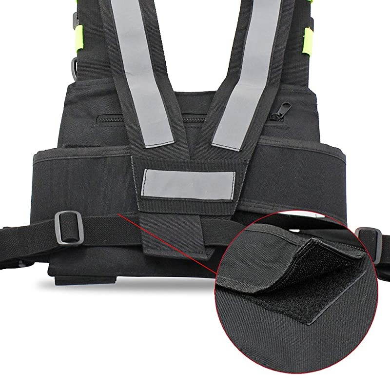 Radio Chest Harness Chest Front Pack Pouch Holster Vest Rig for Two Way Radio Walkie Talkie(Rescue Essentials)