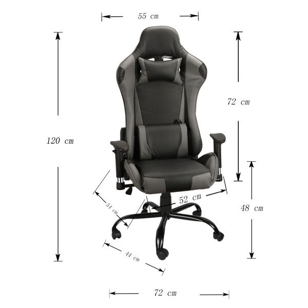 Gaming Chair, High Back PU Leather Office Chair, Adjustable Video Gaming Chairs, Swivel Racing Chair
