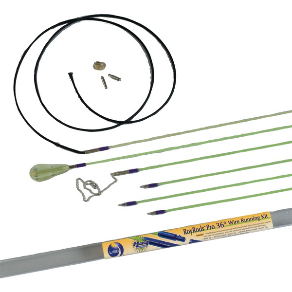 36-Ft. RoyRods(TM) Pro FiberFuse(TM) Quick-Connect Wire-Running Rod Kit