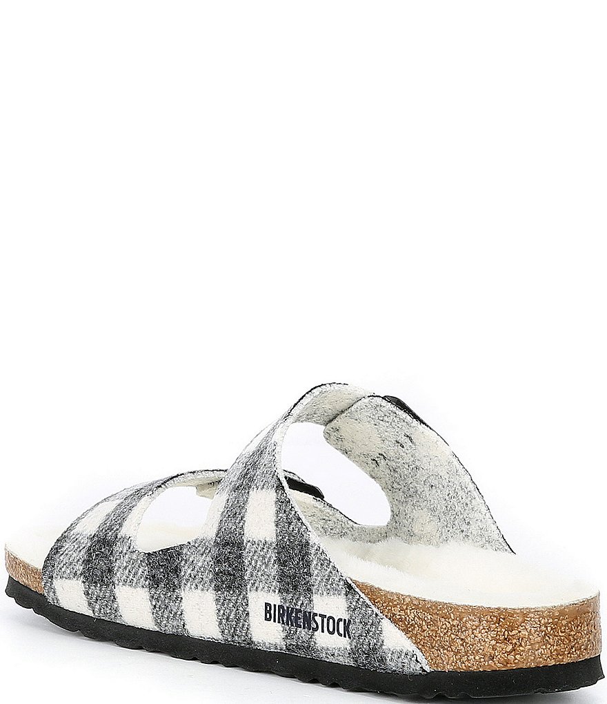 Birkenstock Women's Arizona Plaid Shearling Sandals