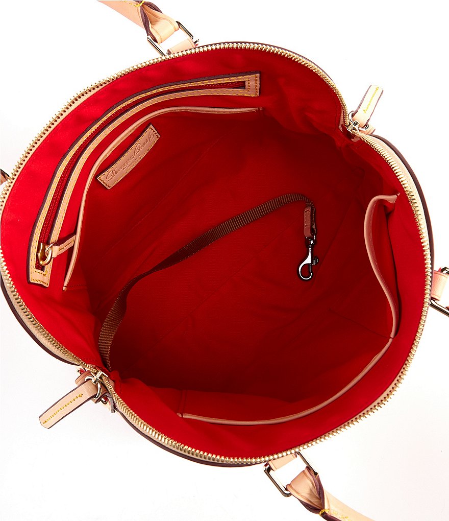 Dooney & Bourke Patent Collection Domed Zip Satchel Bag