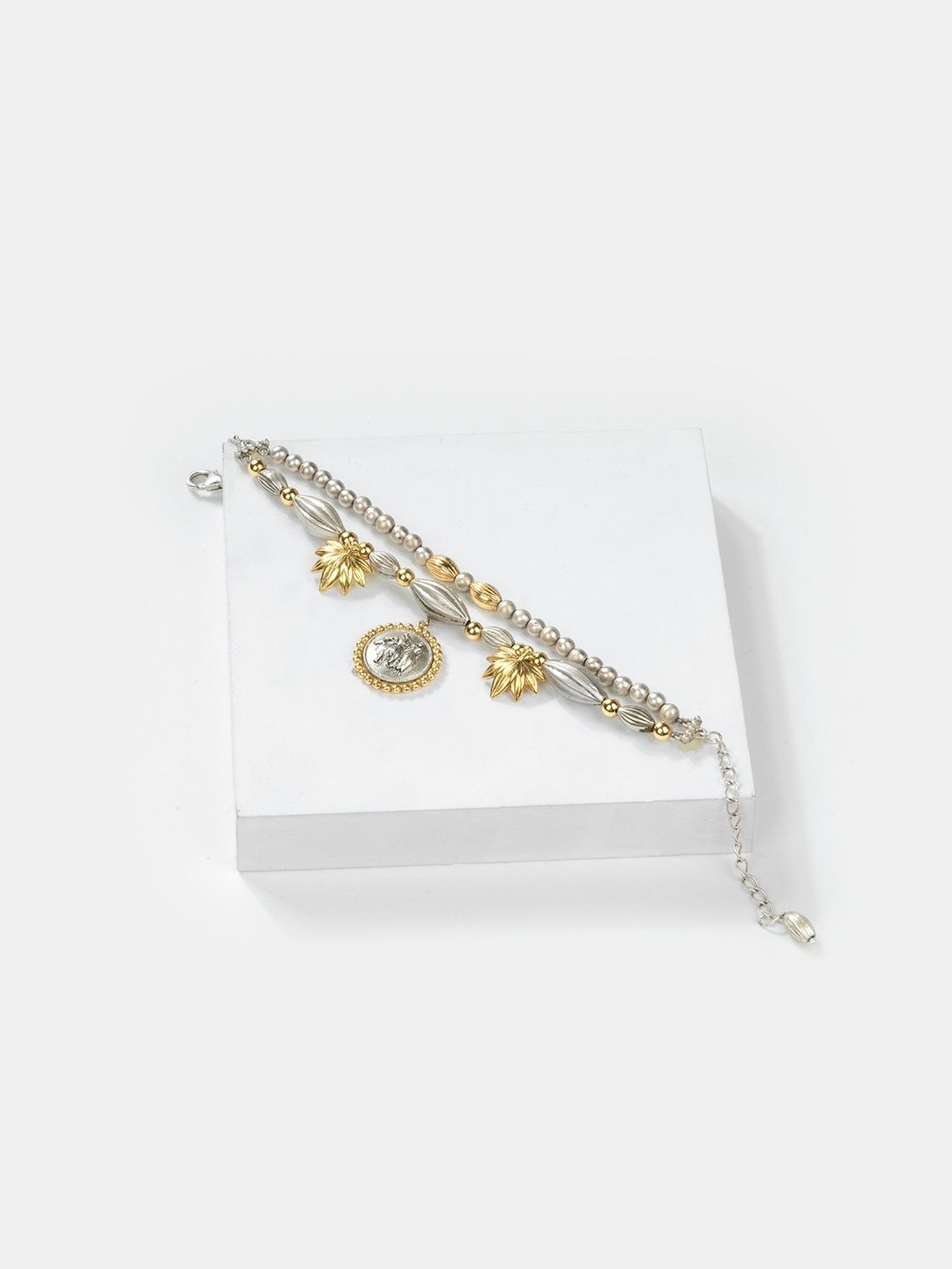 Shaya 92.5 Sterling Silver Preethi Coin Bracelet for Women