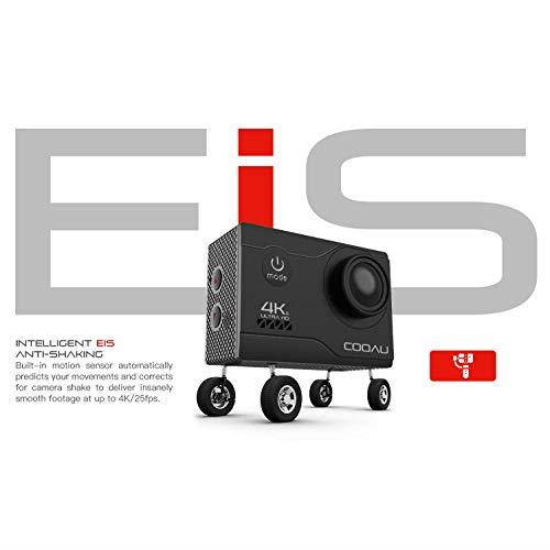 4K 20MP WiFi Action Camera External Microphone Remote Control EIS Stabilization Underwater 40M Waterproof Sport Camera Time Lapse with 2X1200mAh Batteries and 20 Accessories