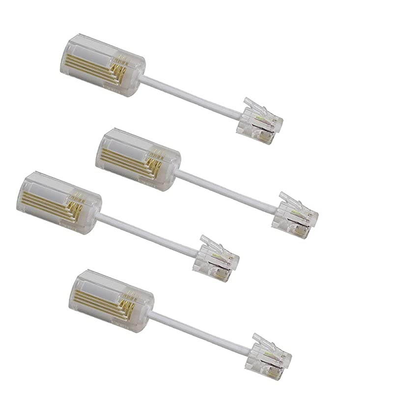 Telephone Cord Detangler  AntiTangle Phone Cable 360 Degree Rotating Landline Swivel Cord UntanglerWhite4 PCS