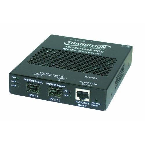 Transition Networks SGPOE1040-100-NA GIGABIT POE MEDIA CONVERTER