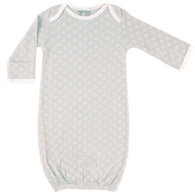 Luvable Friends Baby Unisex Cotton Gowns, Owl, 0-6 Months