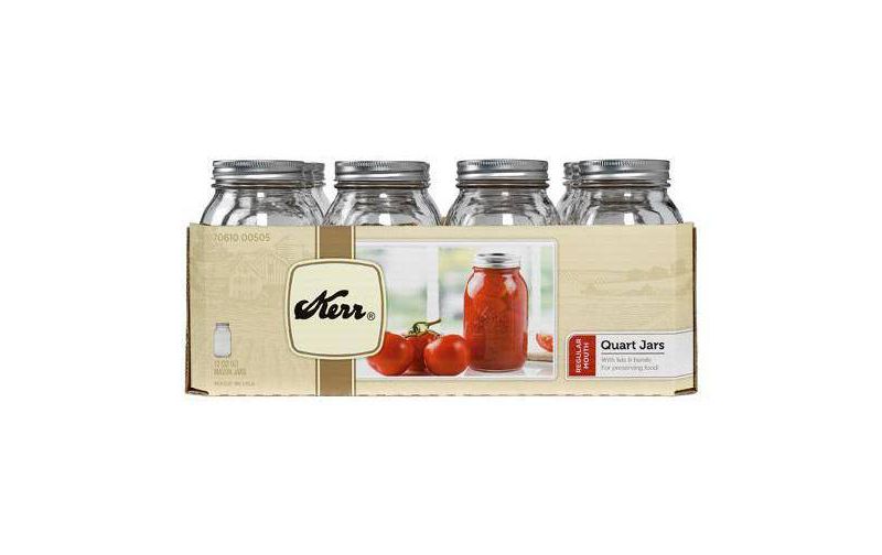 Kerr 32oz Set of 12 Regular Mouth Canning Jars