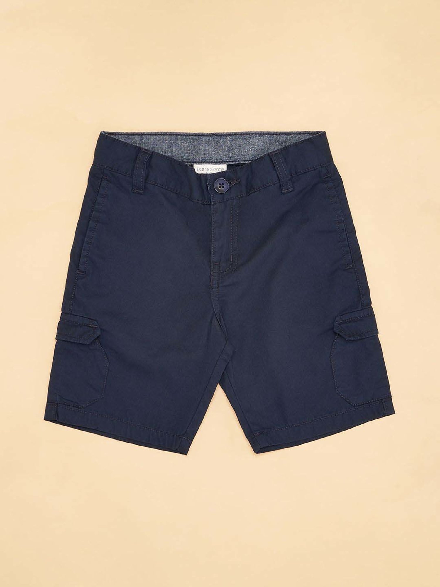 Pantaloons Junior Kids Deep Ultramarine Cotton Regular Fit Short