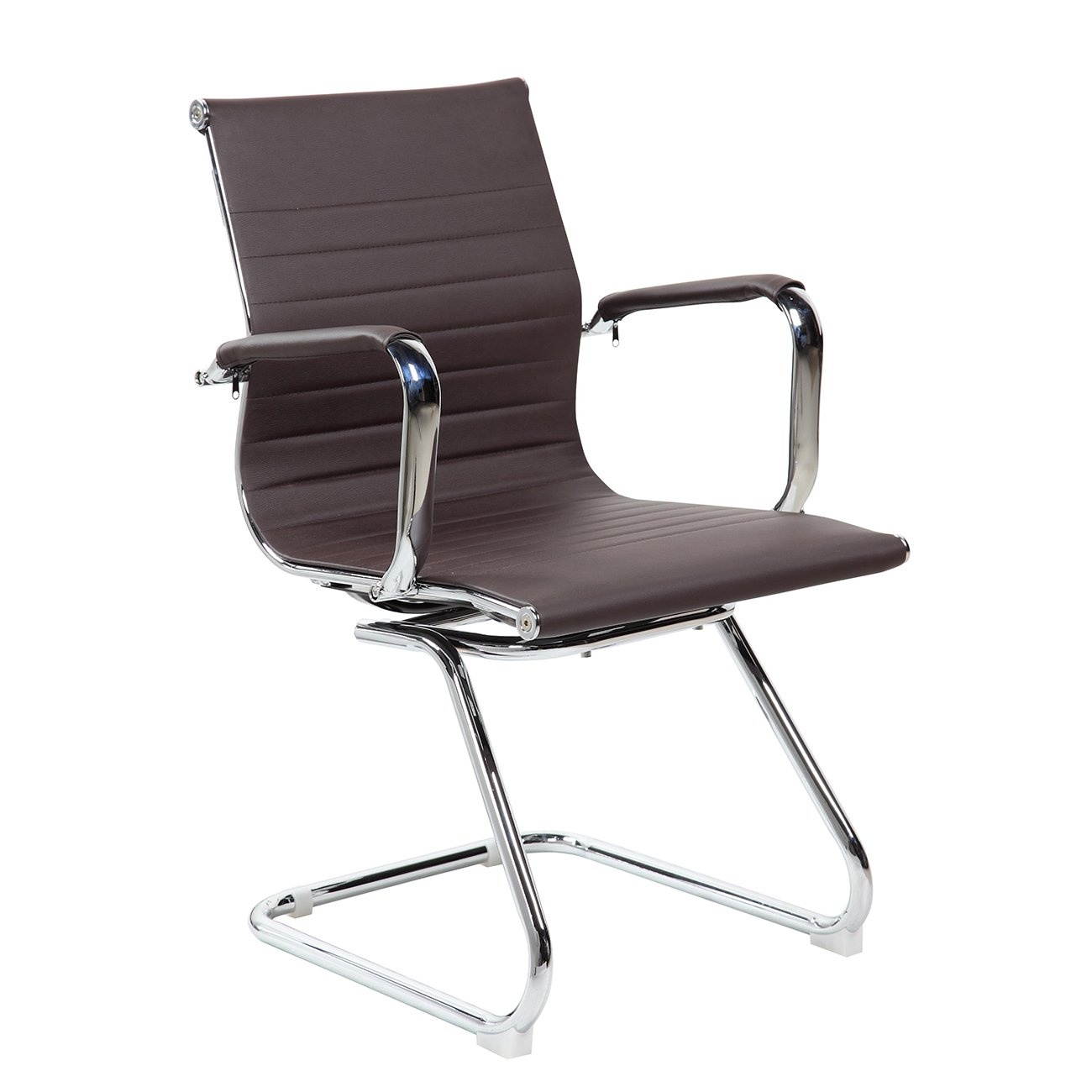 Techni Mobili RTA-4602V-CH Modern Visitor Office Chair, Chocolate - 25 x 23 x 21 in.