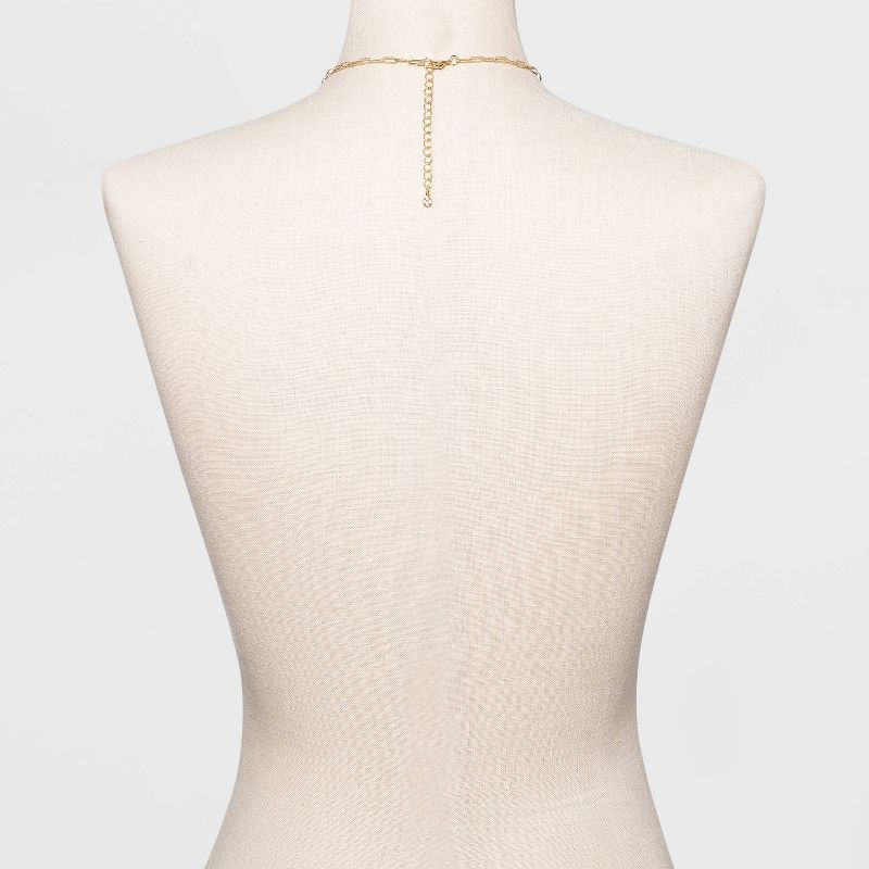 Paper Clip Chain Short Necklace - A New Day™ Gold