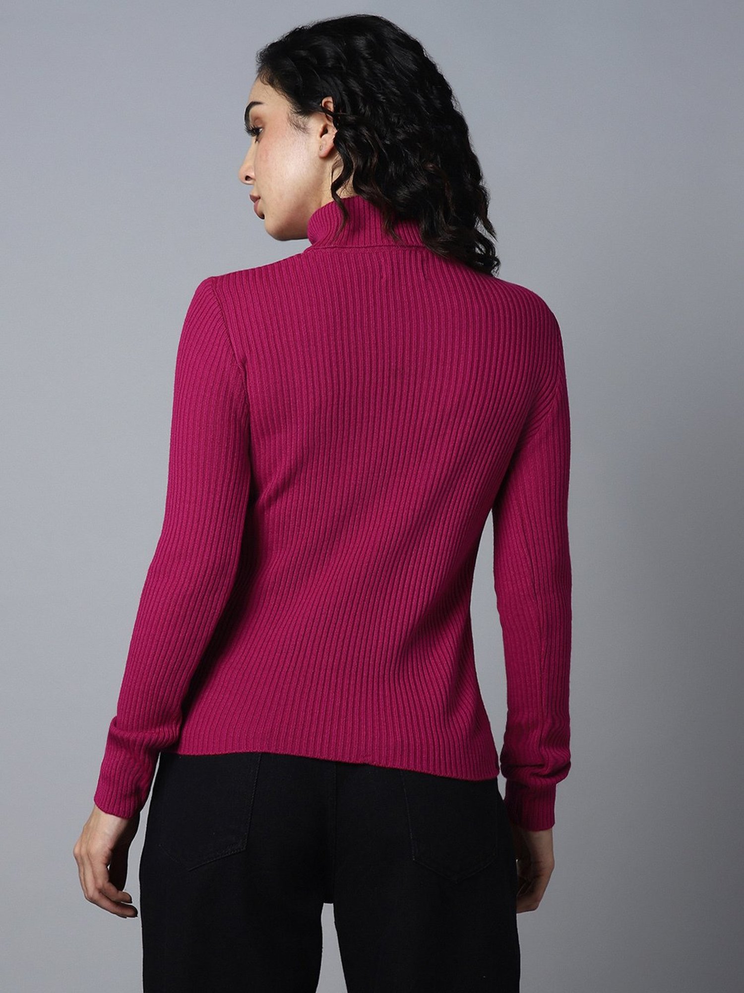 High Star Pink Regular Fit Sweater