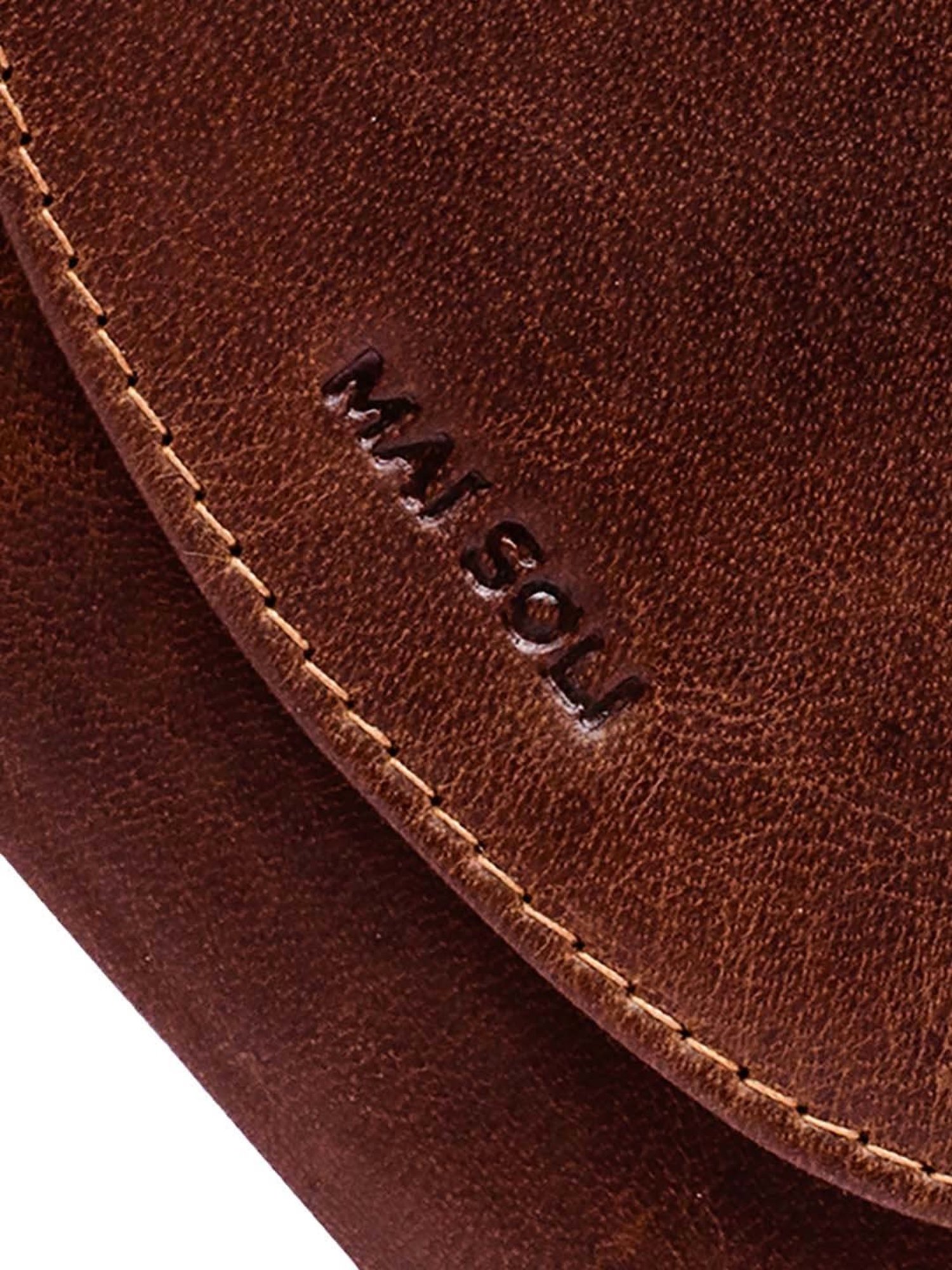 Mai Soli Brown Solid Pouch with Key Ring