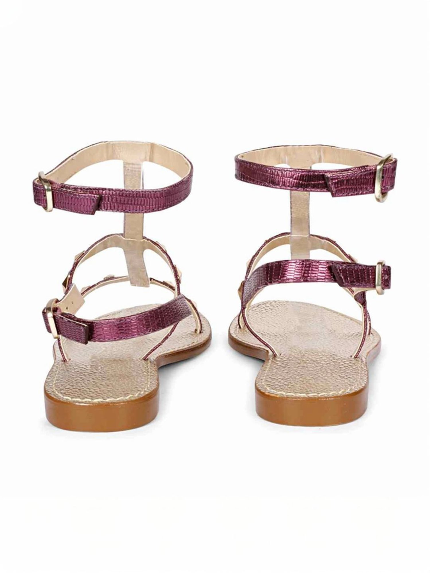 Saint G Women's Miriam Purple Ankle Strap Sandals