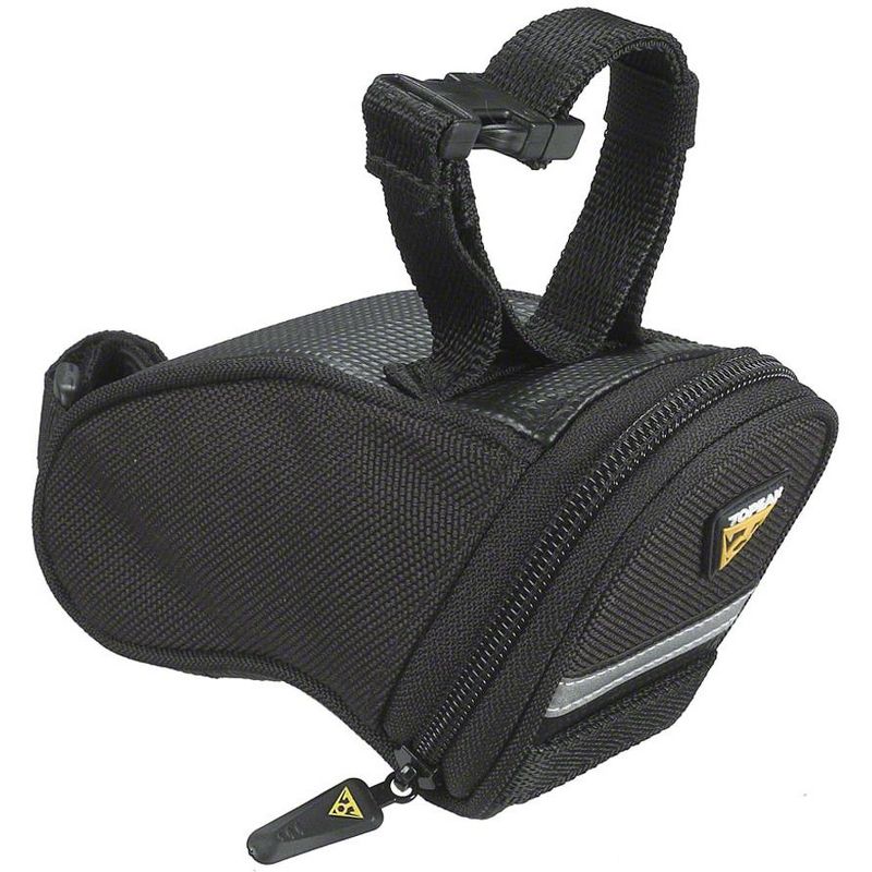 Topeak Aero Wedge Seat Bag: Strap-on, Micro, Black