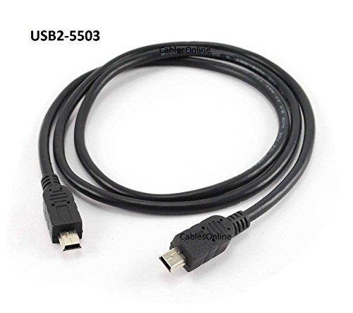 3ft cablesonline usb 2.0 mini-b 5-pin to mini-b 5-pin male/male cable, usb2-5503