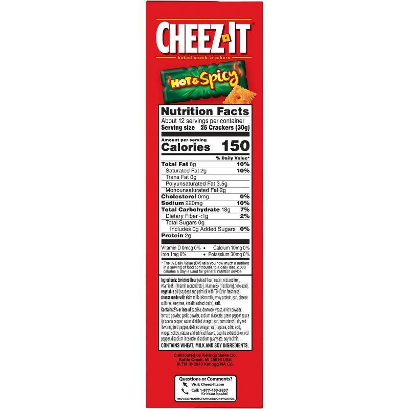 Cheez-It Hot & Spicy Baked Snack Crackers - 12.4oz