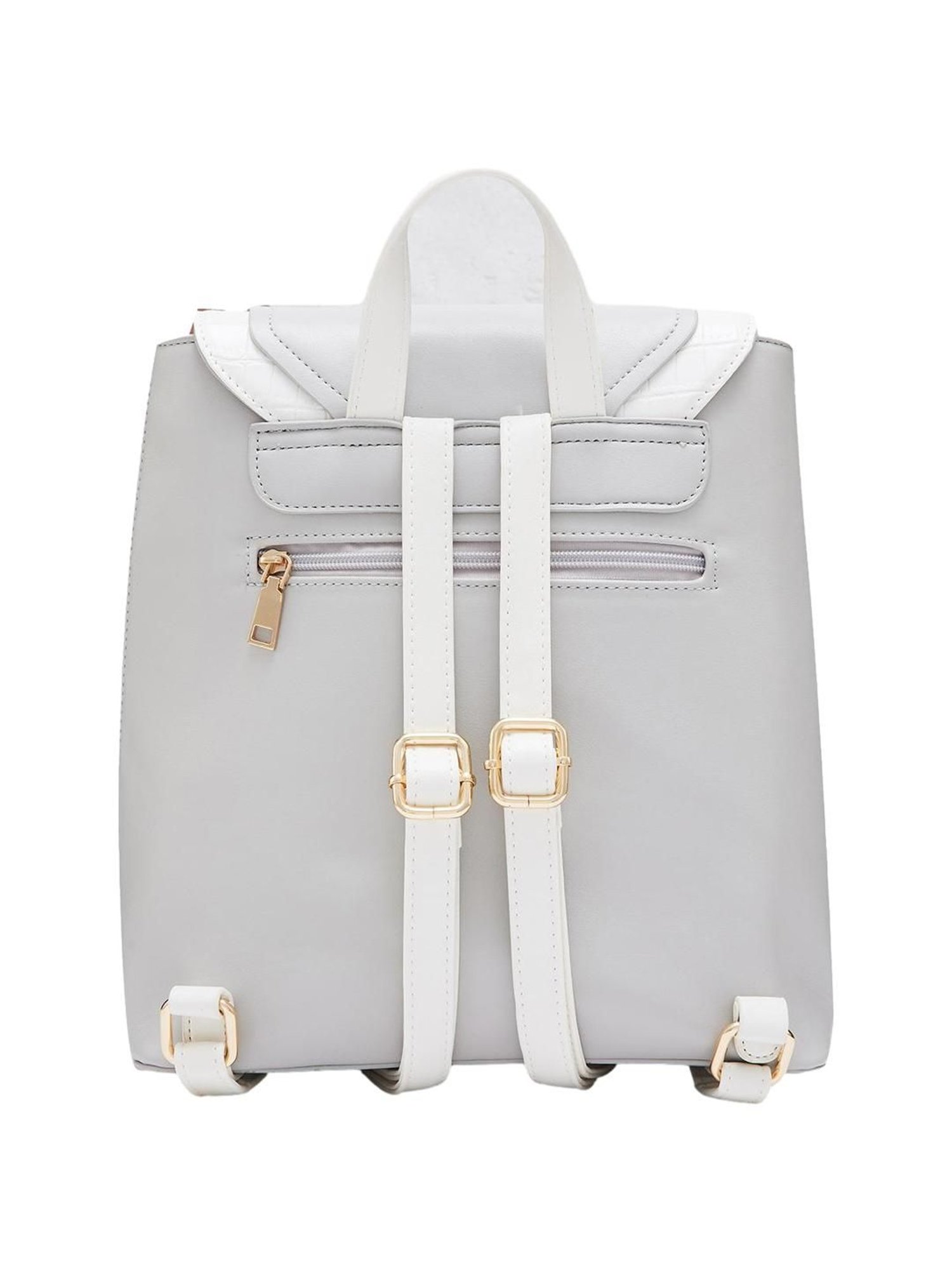 Globus Light Grey Textured Medium Backpack