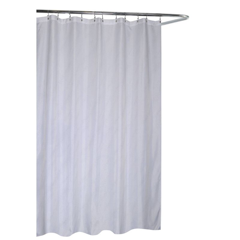 Sparkles Shower Curtain White/Silver - Moda at Home
