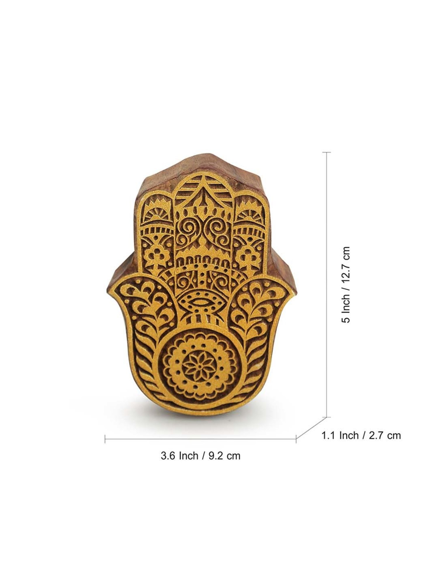 ExclusiveLane 'Palm Pair' Hand Carved Block Wall Decor In Sheesham Wood (Set of 2)