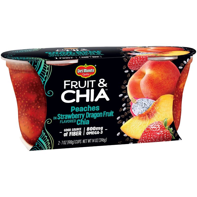 Delmonte Strawberry Dragonfruit Chia Peaches - 14oz