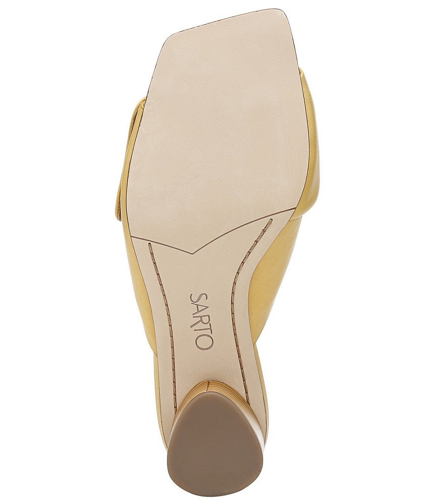 Sarto by Franco Sarto Violet Leather Square Toe Mules