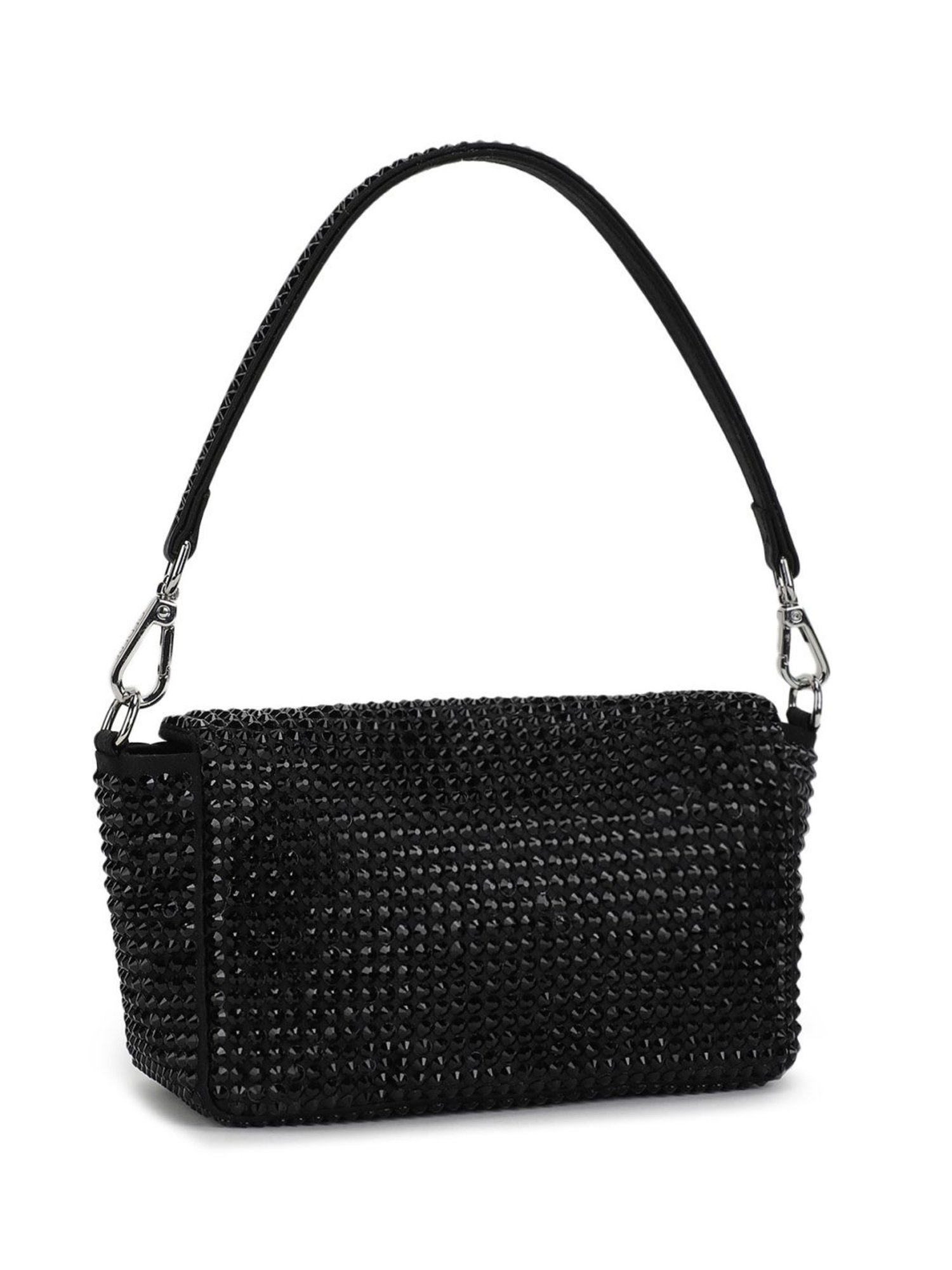 Gedebe Black My Love Crystal Jet Medium Shoulder Bag
