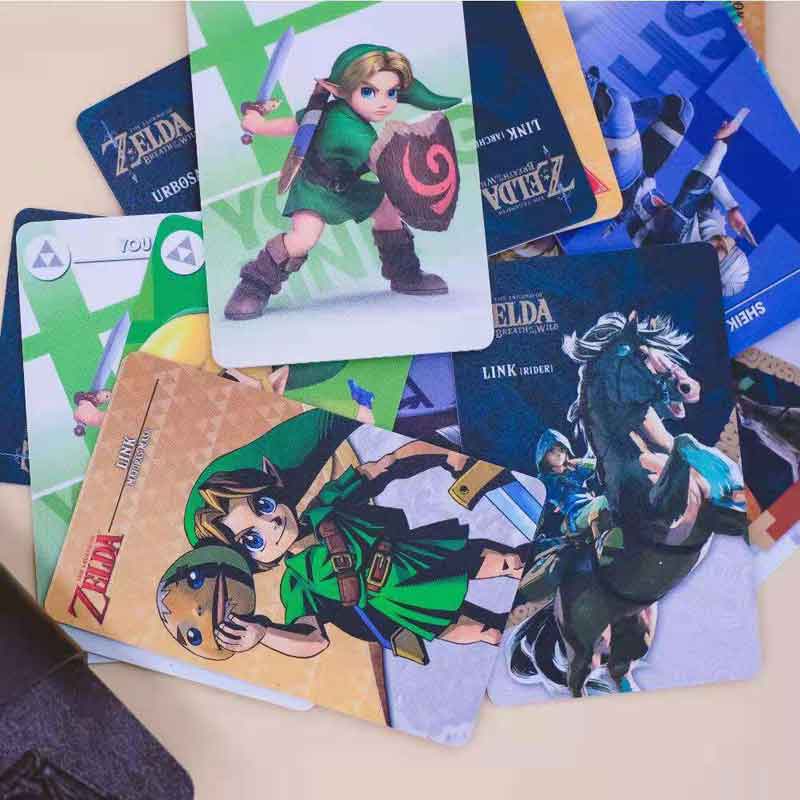 25 Full Set ZELDA BREATH OF THE WILD NFC PVC TAG Card for Switch Wii U, 20 Hearts WOLF LINK, LOFTWING