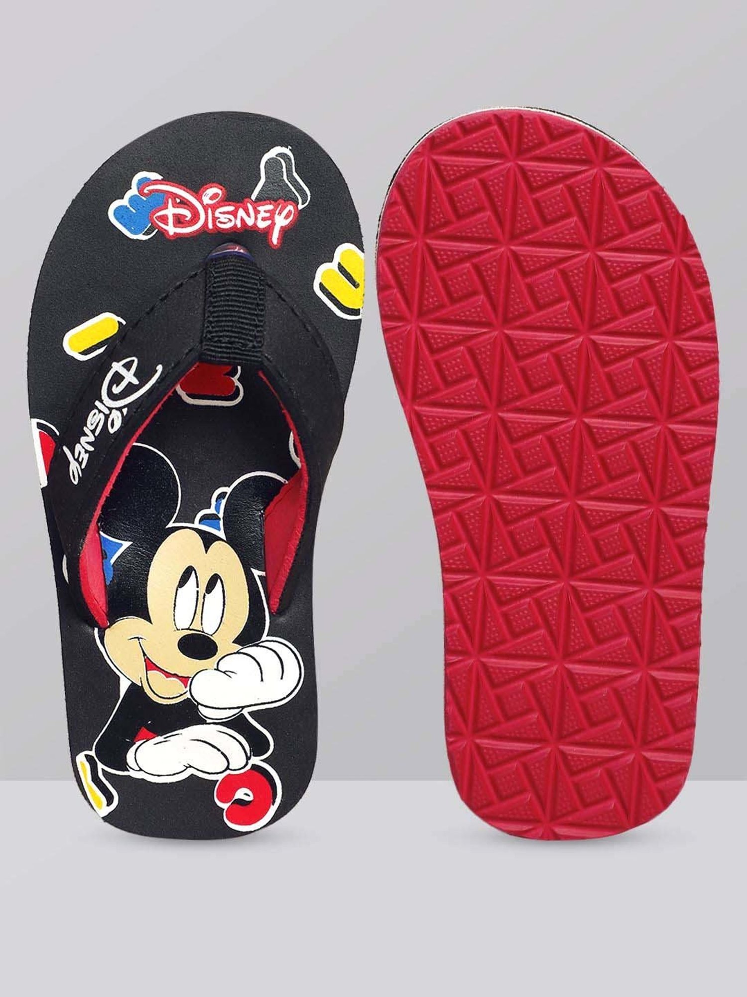 Yellow by Westside Navy Stripe Pattern Slides