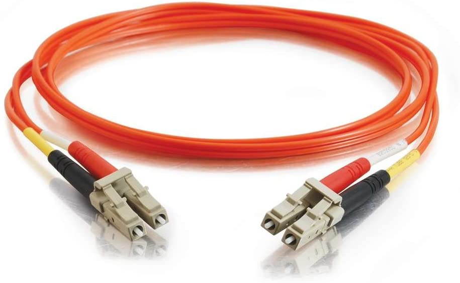 C2G 33034 OM2 Fiber Optic Cable - LC-LC 50/125 Duplex Multimode PVC Fiber Cable, Orange (26.2 Feet, 8 Meters)