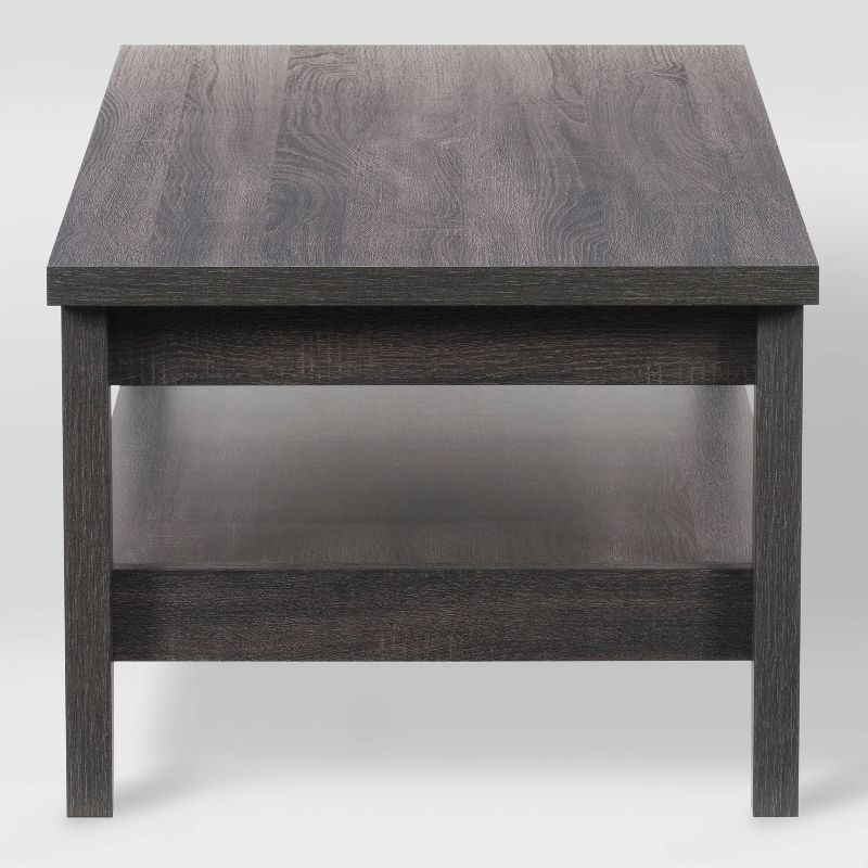 Hollywood Coffee Table with Drawers Dark Gray - CorLiving