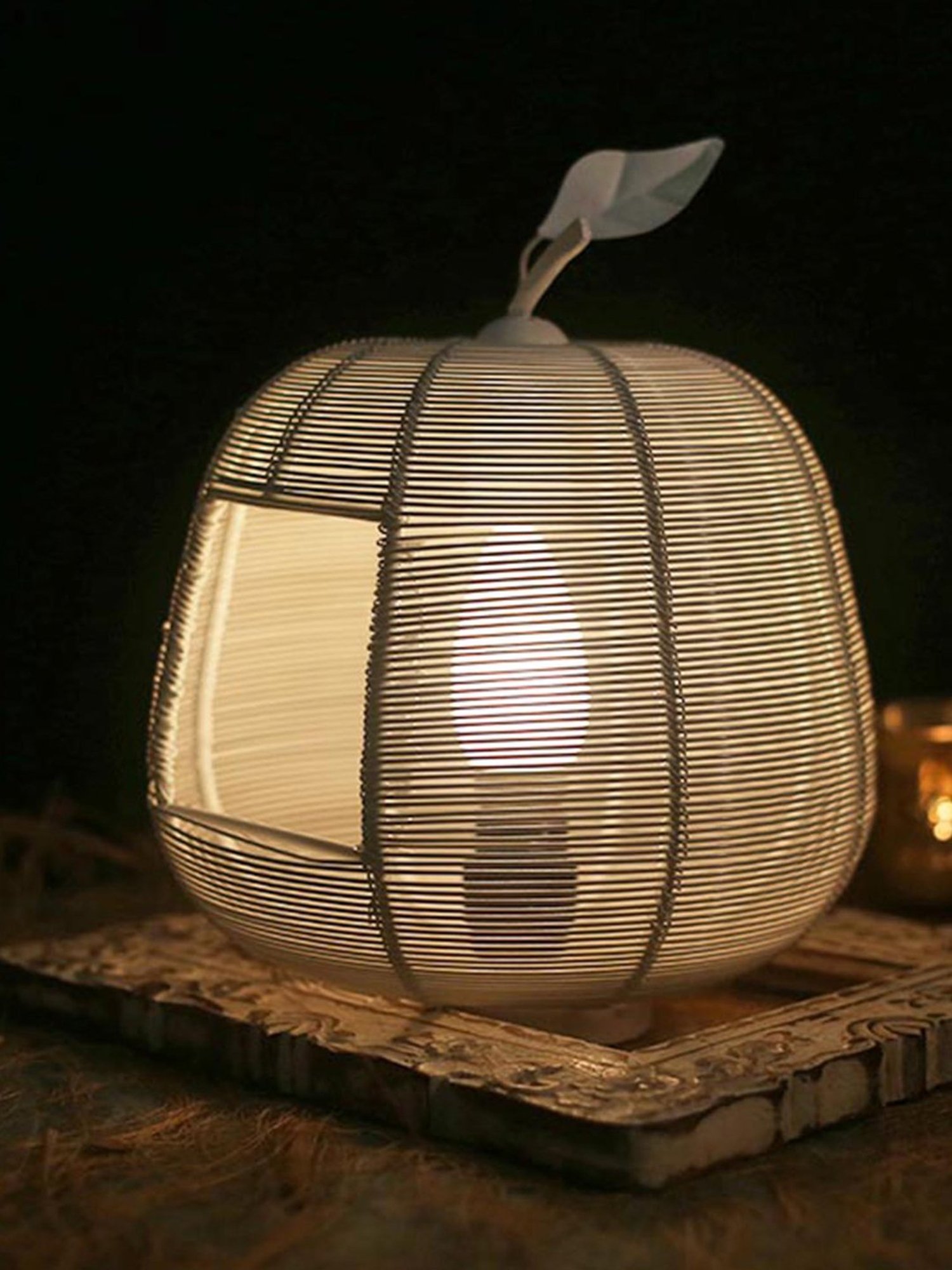 Homesake White Apple Contemporary Lamp (Bulb Included) - Set of 1