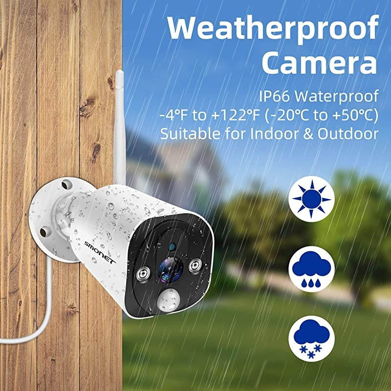 Two-Way Audio?  1080P Wireless Security Camera Systems,2pcs PIR Sensor Floodlight Home Cameras 2pcs Standard IP Camera, 8-Channel WiFi NVR Kits(1TB Hard Drive),Outdoor Indoor Waterproof