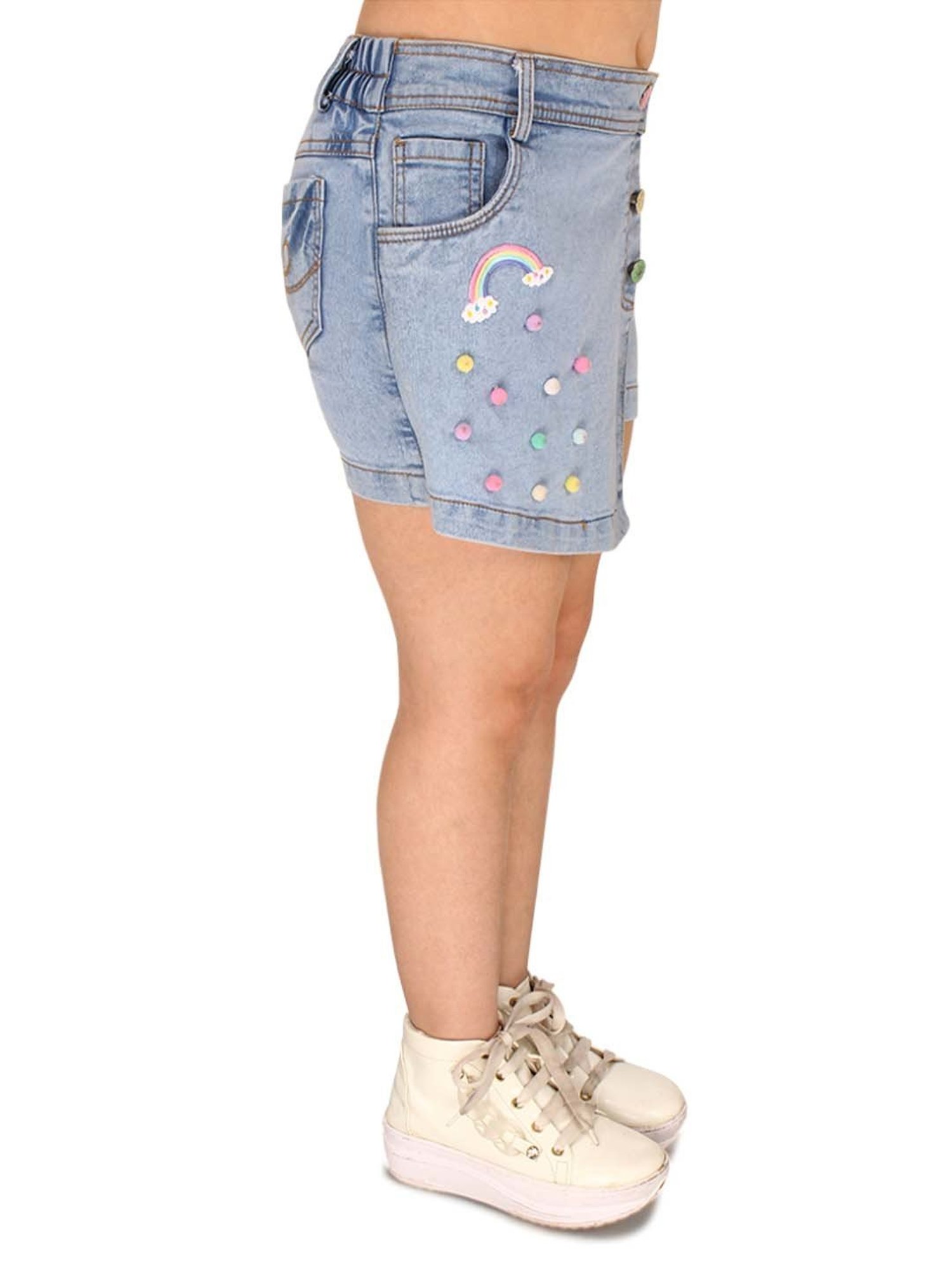 United Colors of Benetton Kids White Solid Shorts