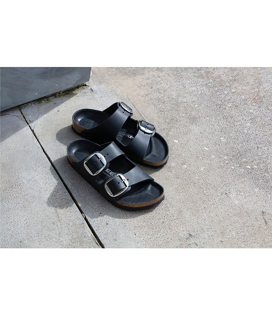 Birkenstock Women's Arizona Oiled Leather Big Buckle Slide Sandals